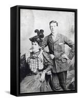 Winston Churchill with His Mother, Lady Randolph Churchill-English Photographer-Framed Stretched Canvas