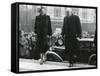 Winston Churchill, with His Wife Clementine Enter St. Paul's Cathedral-null-Framed Stretched Canvas