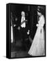 Winston Churchill with Queen Elizabeth II 1955-Associated Newspapers-Framed Stretched Canvas