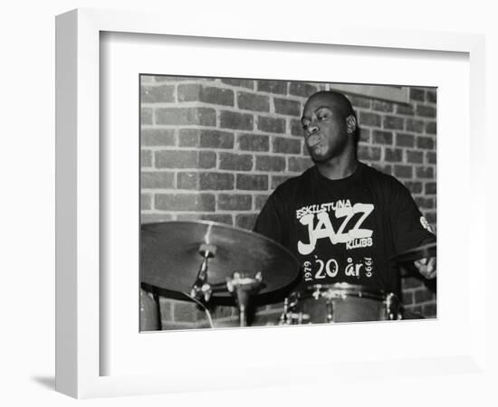 Winston Clifford on Drums at the Fairway, Welwyn Garden City, Hertfordshire, 18 February 2001-Denis Williams-Framed Photographic Print