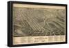 Winston-Salem, North Carolina - Panoramic Map-null-Framed Poster