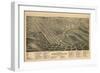 Winston-Salem, North Carolina - Panoramic Map-Lantern Press-Framed Art Print