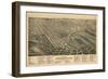 Winston-Salem, North Carolina - Panoramic Map-Lantern Press-Framed Premium Giclee Print