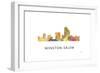 Winston-Salem North Carolina Skyline-Marlene Watson-Framed Giclee Print