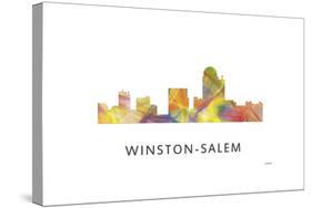 Winston-Salem North Carolina Skyline-Marlene Watson-Stretched Canvas