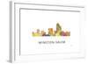 Winston-Salem North Carolina Skyline-Marlene Watson-Framed Giclee Print