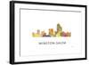 Winston-Salem North Carolina Skyline-Marlene Watson-Framed Giclee Print