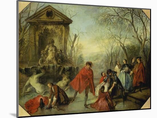 Winter, 1738-Nicolas Lancret-Mounted Giclee Print