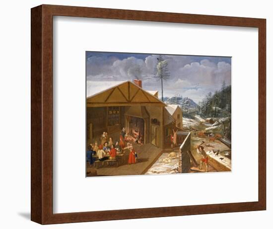 Winter, 18th Century French School-null-Framed Art Print