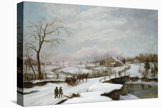 Winter Activity, 1847-Thomas Birch-Stretched Canvas