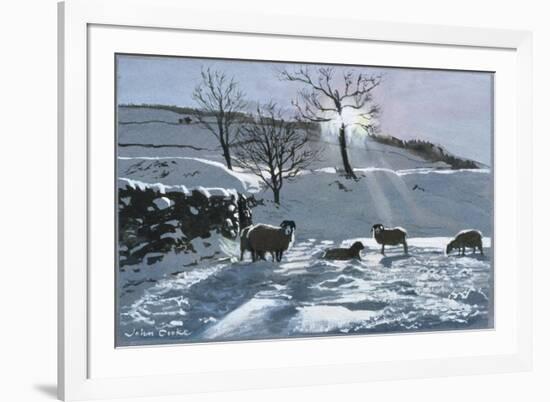 Winter Afternoon at Dentdale, 1991-John Cooke-Framed Giclee Print