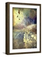 Winter Afternoon with Crows-Mark Gordon-Framed Giclee Print