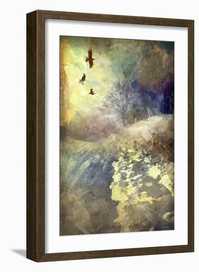 Winter Afternoon with Crows-Mark Gordon-Framed Giclee Print