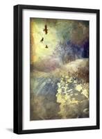 Winter Afternoon with Crows-Mark Gordon-Framed Giclee Print