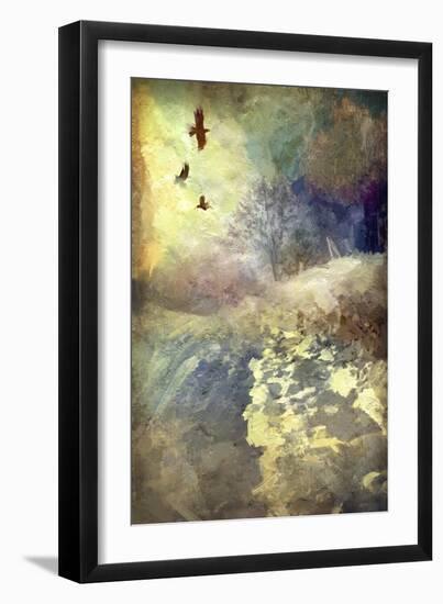 Winter Afternoon with Crows-Mark Gordon-Framed Giclee Print