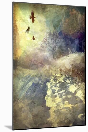 Winter Afternoon with Crows-Mark Gordon-Mounted Giclee Print