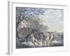 Winter Amusement: a View in Hyde Park from the Moated House, 1787 (Aquatint)-Julius Caesar Ibbetson-Framed Giclee Print