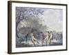 Winter Amusement: a View in Hyde Park from the Moated House, 1787 (Aquatint)-Julius Caesar Ibbetson-Framed Giclee Print