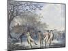Winter Amusement: a View in Hyde Park from the Moated House, 1787 (Aquatint)-Julius Caesar Ibbetson-Mounted Giclee Print