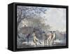 Winter Amusement: a View in Hyde Park from the Moated House, 1787 (Aquatint)-Julius Caesar Ibbetson-Framed Stretched Canvas