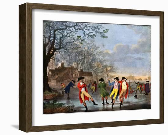 Winter Amusement: a View in Hyde Park from the Moated House, Late 18th Century-Tookey-Framed Giclee Print