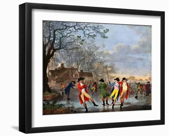 Winter Amusement: a View in Hyde Park from the Moated House, Late 18th Century-Tookey-Framed Giclee Print