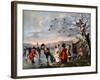 Winter Amusement: a View in Hyde Park from the Sluice at the East End, Late 18th Century-Tookey-Framed Giclee Print