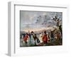 Winter Amusement: a View in Hyde Park from the Sluice at the East End, Late 18th Century-Tookey-Framed Premium Giclee Print