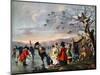 Winter Amusement: a View in Hyde Park from the Sluice at the East End, Late 18th Century-Tookey-Mounted Giclee Print