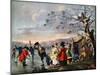 Winter Amusement: a View in Hyde Park from the Sluice at the East End, Late 18th Century-Tookey-Mounted Giclee Print