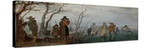 Winter Amusement on the Ice-Adriaen Pietersz van de Venne-Stretched Canvas