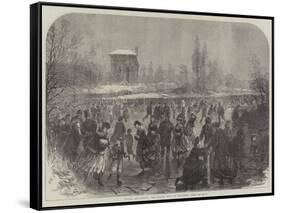 Winter Amusements, the Ladies' Mile in Battersea Park-null-Framed Stretched Canvas