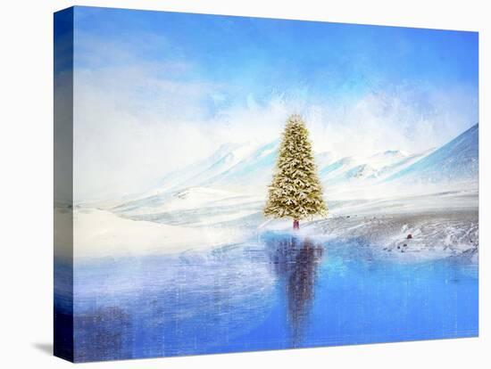 Winter And Christmas Tree-Ata Alishahi-Stretched Canvas