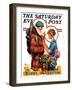 "Winter and Spring," Saturday Evening Post Cover, March 10, 1928-Elbert Mcgran Jackson-Framed Giclee Print