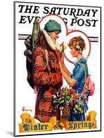 "Winter and Spring," Saturday Evening Post Cover, March 10, 1928-Elbert Mcgran Jackson-Mounted Giclee Print