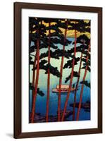 Winter at Arashiyama-Kawase Hasui-Framed Art Print