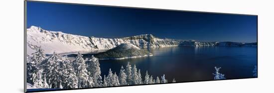 Winter at Crater Lake-Ike Leahy-Mounted Photo