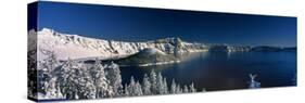 Winter at Crater Lake-Ike Leahy-Stretched Canvas