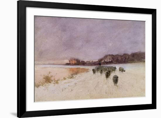 Winter at Loch Ard-Sir Alfred East-Framed Giclee Print