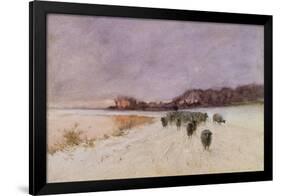 Winter at Loch Ard-Sir Alfred East-Framed Giclee Print