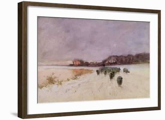 Winter at Loch Ard-Sir Alfred East-Framed Giclee Print