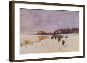 Winter at Loch Ard-Sir Alfred East-Framed Giclee Print