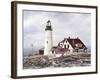 Winter At Portland Head-David Knowlton-Framed Giclee Print