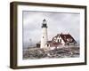 Winter At Portland Head-David Knowlton-Framed Giclee Print