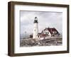 Winter At Portland Head-David Knowlton-Framed Premium Giclee Print