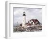 Winter At Portland Head-David Knowlton-Framed Premium Giclee Print