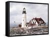 Winter At Portland Head-David Knowlton-Framed Stretched Canvas