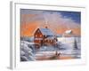 Winter at the Old Mill-John Zaccheo-Framed Giclee Print