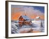 Winter at the Old Mill-John Zaccheo-Framed Giclee Print