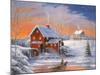 Winter at the Old Mill-John Zaccheo-Mounted Giclee Print